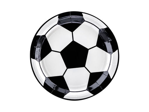 Picture of PAPER PLATES FOOTBALL 18CM - 6 PACK